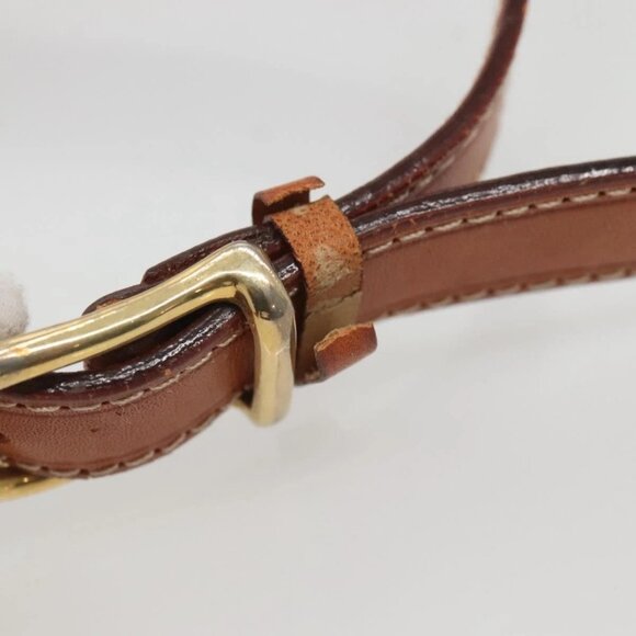 CELINE Macadam Canvas Shoulder Bag PVC Leather Brown Gold Auth 121703 - Picture 10 of 16